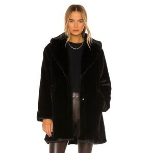 Lamarque Black Faux Fur Coat